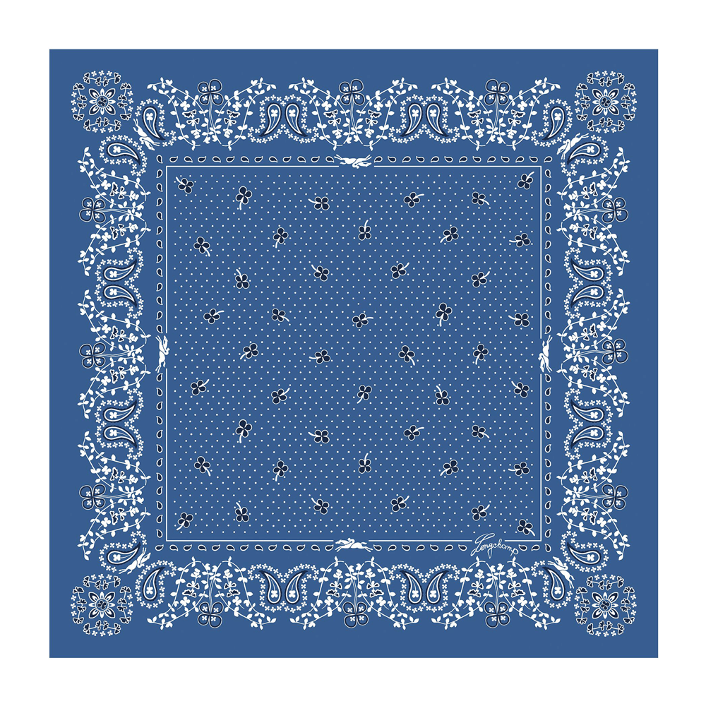 Longchamp French Bandana Silk scarf 50